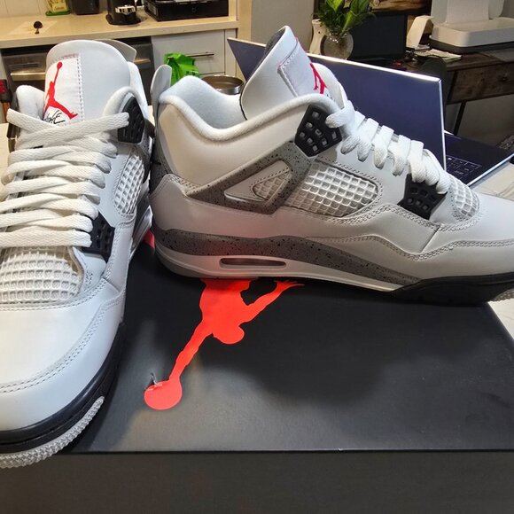 Nike Air Jordan 4 Retro OG White Cement 2025 FV5029-100 Men’s Size 10 Brand New - Picture 4 of 13